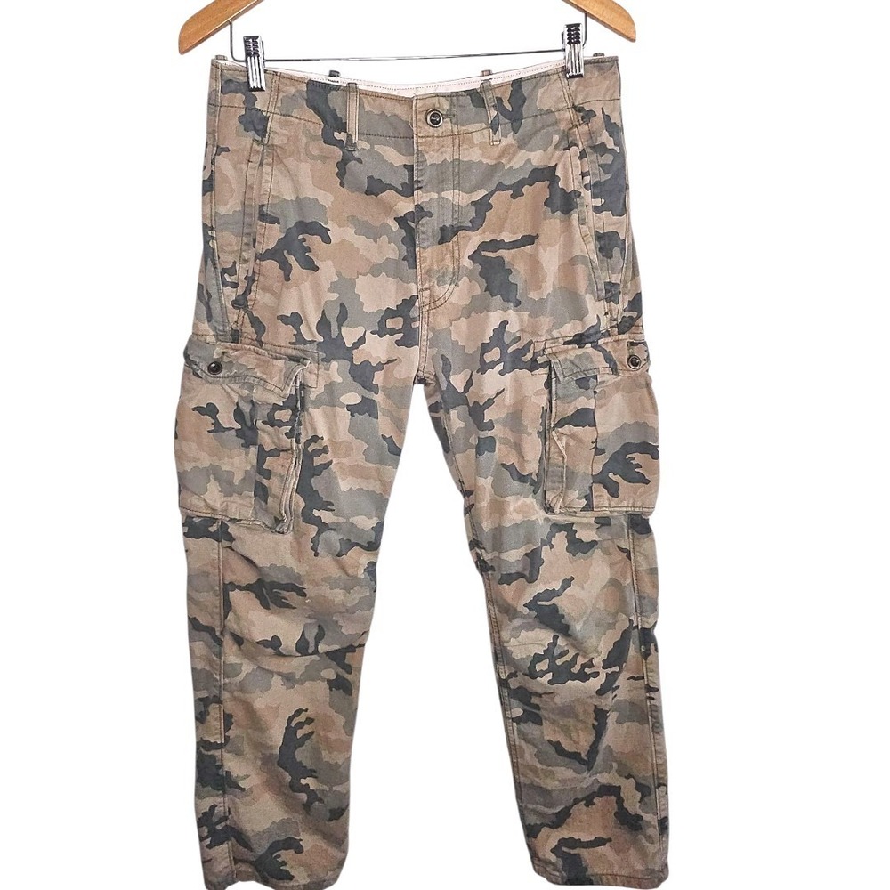 2013 Levi's Woodland Camouflage Cargo‎ Pants Green 30x28 Utility Streetwear Camo